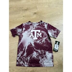 NWT Texas A&M Aggies GEN 2 Marble Boys Game Day Aggie Maroon Short Sleeve Tee L